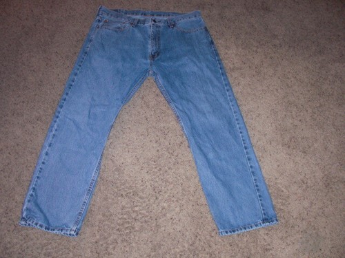 Jeans dritto LEVI'S 505 blu puro cotone 38x29 - Foto 4 di 4