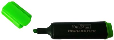 2er Pack Textmarker Marker in grün fluoreszierender Farbe mit Keilspitze