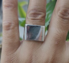 Wide Band,925 Sterling silver Band Statement Meditation Handmade Ring All Size