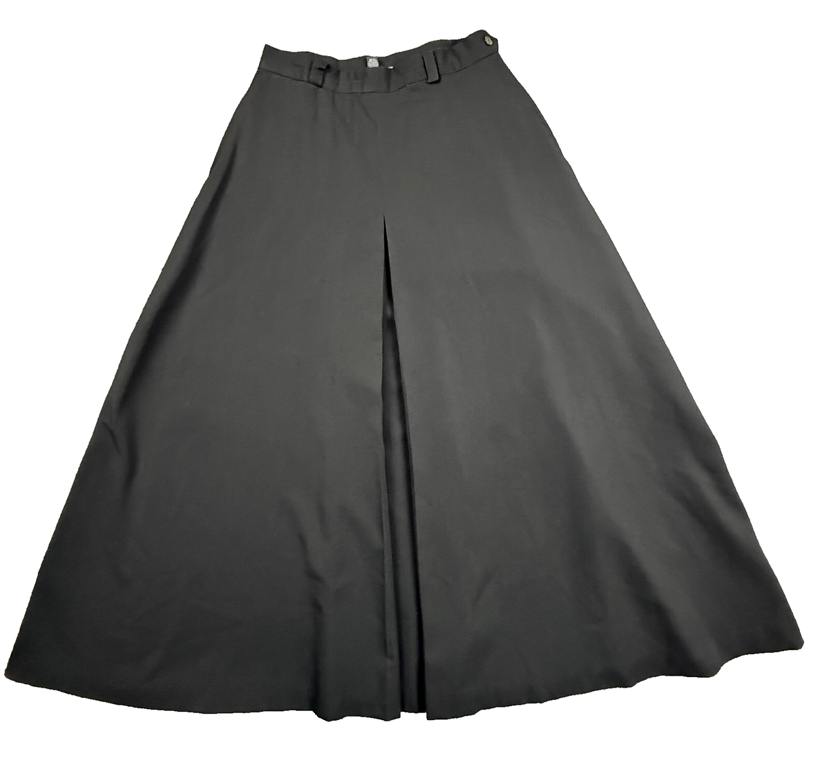 Ralph Lauren Pleated Wool Maxi Skirt Black Size 12 70s 80s USA Equestrian  Rodeo