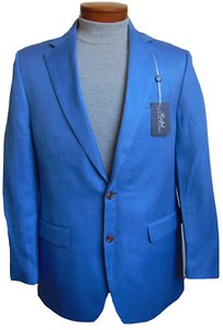 light jacket blazer ralph linen lauren silk 40l nwt mens