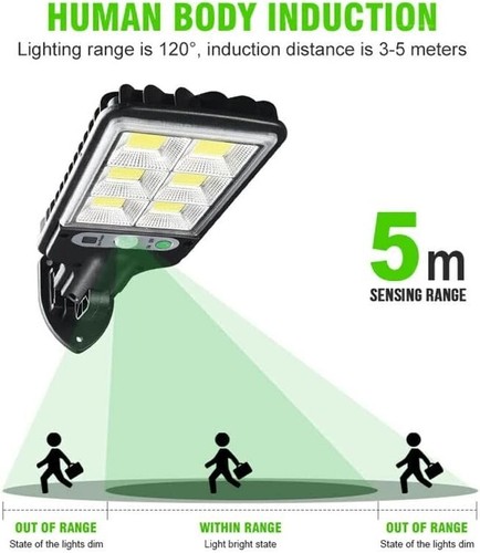 1000000LM LED Solar Motion Sensor Light Bright Garden Outdoor Street Wall Lamp - Picture 15 of 18