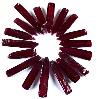 200-250 Ct Approx Mozambique Lab-Created Ruby Corrundum Gems Rough
