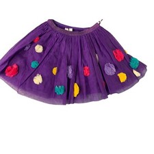 The Childrens Place GIrls Size Large 10 12 Tulle Tutu Purple Pull On Skirt Layer