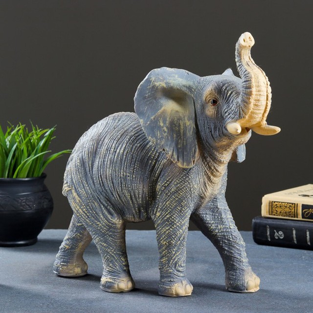Elephant Statue Figurines Home Decor - Blue Elephant Home ...