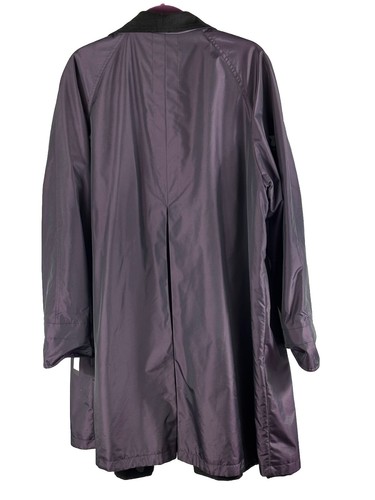 Gallery Women Water Resistant Rain Jacket XL Purple Black Lining Reversible NWT - Picture 20 of 23