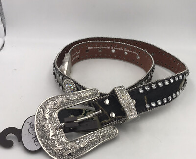 Blazin Roxx Belt Medium Camo Rhinestone Nice rodeo Belt NWT  display picture 1