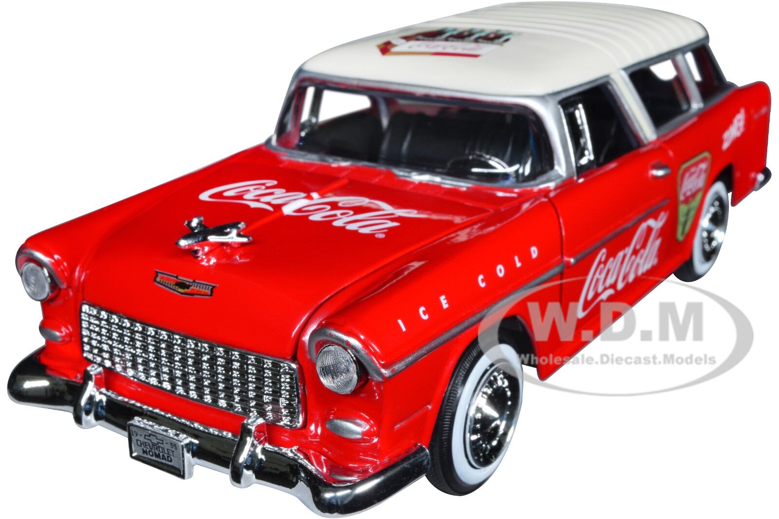 1955 CHEVROLET BEL AIR NOMAD КРАСНЫЙ COCA-COLA 124 MOTOR CITY CLASSICS 424057 9490₽