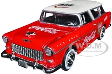 1955 CHEVROLET BEL AIR NOMAD RED "COCA-COLA" 1/24 MOTOR CITY CLASSICS 424057