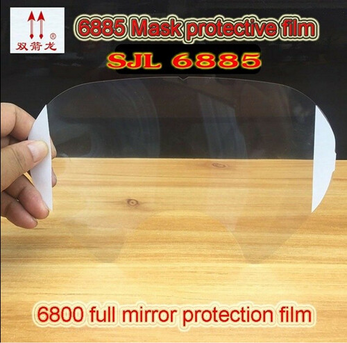 1000 hojas SJL 6885 película protectora Mismo 3M 6885 CUBIERTA DE LENTE Película 6800 Respirador - Imagen 2 de 4