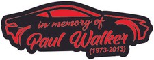 3x Auto Spassaufkleber In memory of Paul Walker Fun Spruch Sticker 12x5cm