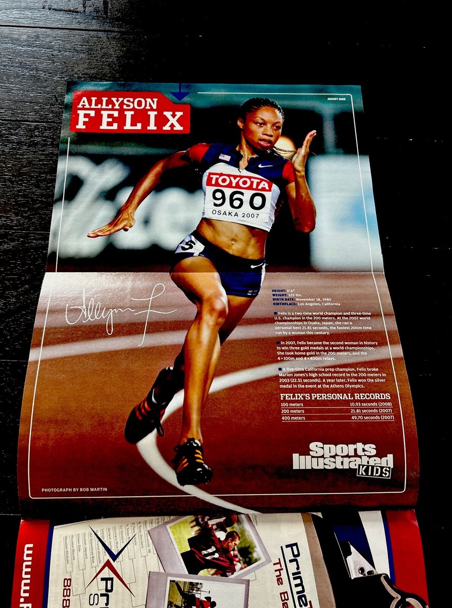 ALLYSON FELIX ROOKIE COVER 2008 SPORTS ILLUSTRATED FOR KIDS - Main Image