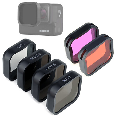 6-Pack Lens Filter CPL ND Filters Red Dive Filter for GoPro Hero 7 6 5 Black