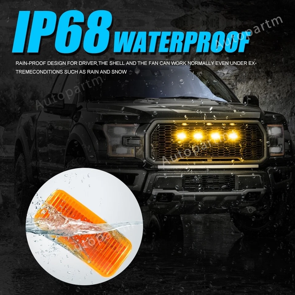 4x Kit de Luz de Corrida de LED Raptor Grille para Toyota Tacoma Tundra 4Runner Corolla - Imagem 4 de 4
