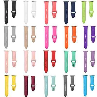 Silicone Sport Band Apple Watch Series 1 2 3 4 5 6 7 8 9 38/40/41/42/44/45/49mm