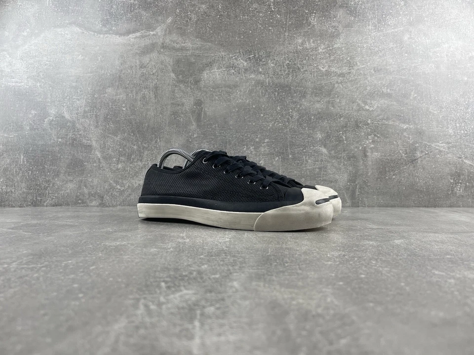 CONVERSE Jack Purcell John Varvatos Archives Zapatillas de Cuero Negro Zapatos Talla US7 Foto 2 de 4
