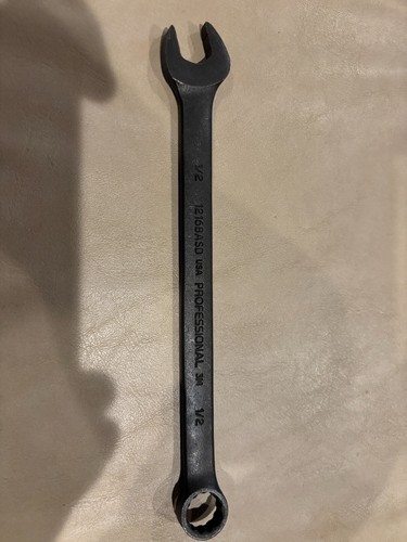 Proto, Professional, Anti Slip Design 1216BASD, 1/2" Combo Wrench, 12 Pt, Black - Picture 2 of 4
