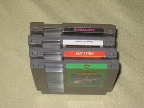 Excitebike, Rally Bike, Seicross, Days of Thunder for NES .Authentic.  Nintendo.