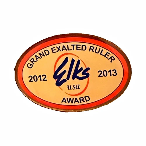 Elks BPOE Grand Exalted Ruler Award Lapel Pin 2012-2013 USA