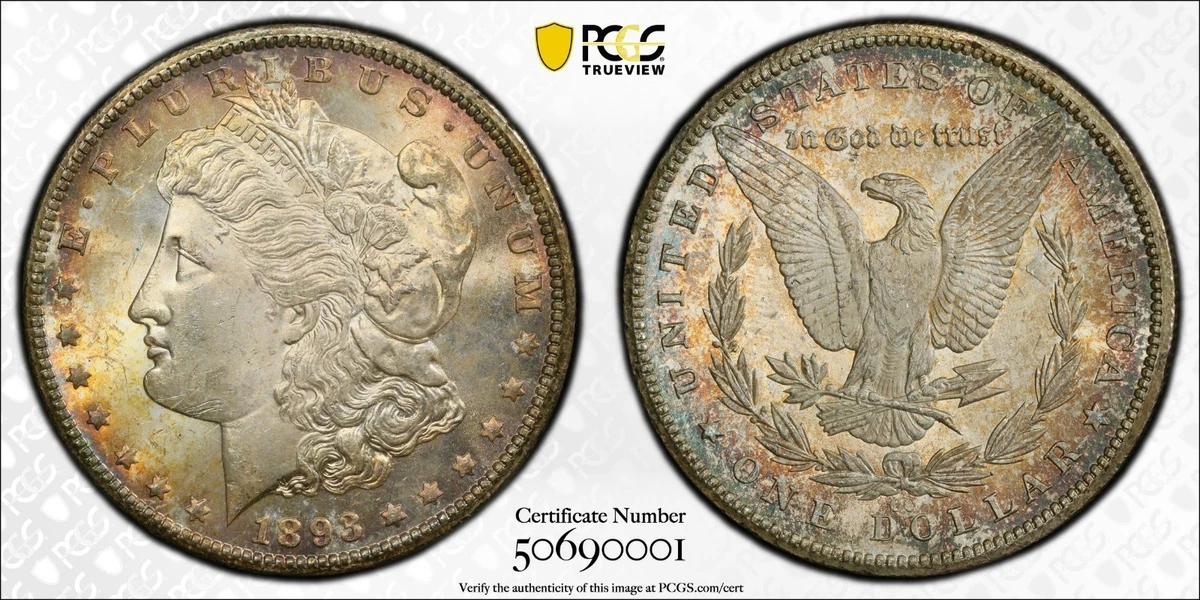 MS 64 Graded 1893 Year Morgan US Dollars (1878-1921) for sale | eBay