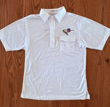 Vtg Union Pacific Railroad Polo Sz M Embroidered Logo Trains UPRR