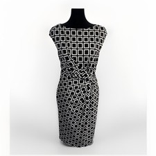Lauren Ralph Lauren Women’s Size 6 Side Knot Dress Sleeveless Boat Neck Stretch