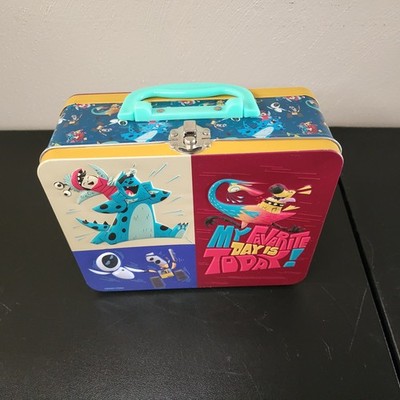 Disney Pixar Monsters, Wall E, Up Tin Lunch Box with 48 Piece Puzzle