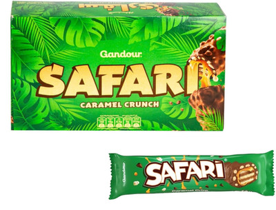 SCHNELLER VERSAND 12X Gandour Safari Chocolate Caramel Crisp 25 g شوكولاتة س...
