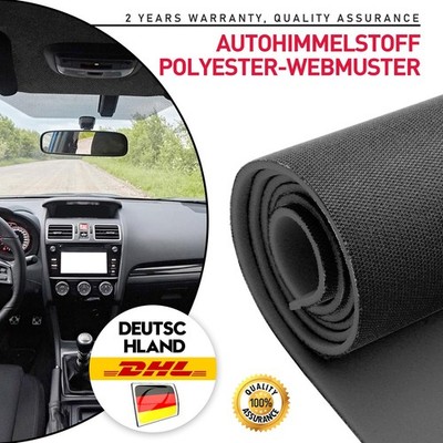 Für BMW E32 E34 E36 E38 E39 3MM Schwarz 150CM W Autohimmelstoff Dachhimmel