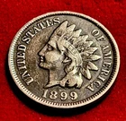 1899 Indian Head Cent • Nice Detail • Full Liberty Outline • JC 907