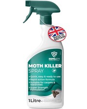 Moth Killer Spray, Repellent for Wardrobes Permethrin 1L Professional Strength