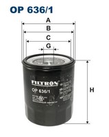 ÖLfilter Filtron Op 636/1 Anschraubfilter FüR Mitsubishi Ubs FE6 Isuzu Trooper 6