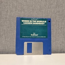 1990 Where in the World is Carmen Sandiego Game 3.5" Floppy Disk for Macintosh