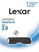 Lexar JumpDrive TwistTurn2 128GB USB 2.0 Flash Drive, Black
