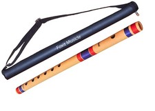 Bamboo Flute C Natural 6 Hole Right Hand Bansuri Size 17 inches With Free Bag