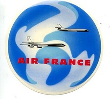 AIR FRANCE autocollant Caravelle Boeing  années 1970 TBE 9,5 cm