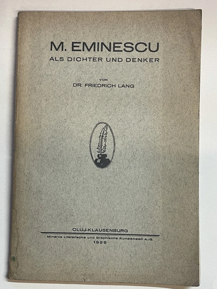 Dr. Friedrich Lang M. Eminescu Dichter Denker, M. Eminescu, - Bild 1 von 1