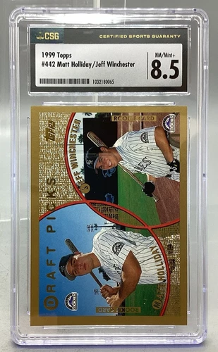 1999 Topps #442 Matt Holliday/Jeff Winchester Draft Picks - CSG - 8.5 NM/Mint+
