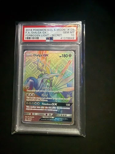 Dialga GX PSA 10 Pokémon TCG 2018 Forbidden Light 138/131 Holo Secret Rare