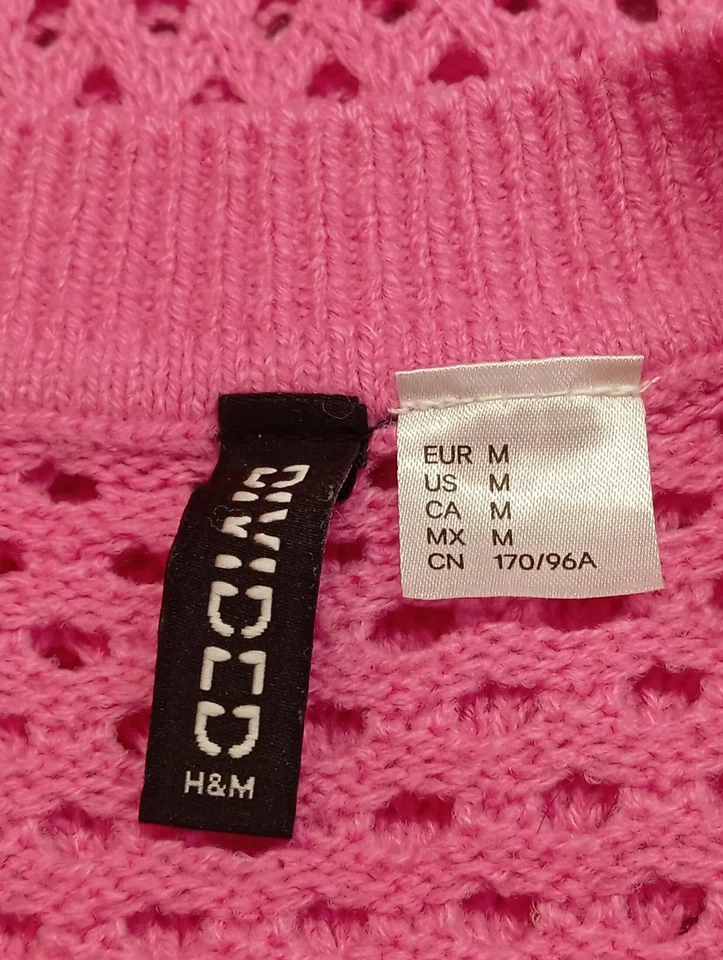 H&M Pull à manches courtes Dames Pull T EU 38 rose style décontracté - Photo 4/4