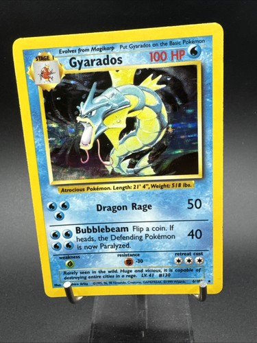 1999 Pokémon TCG Gyarados 6/102 Holo Rare Base Set - Picture 3 of 23