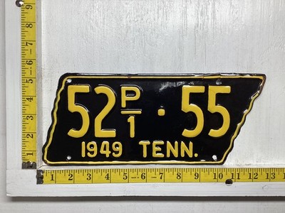 1949 Tennessee License Plate 