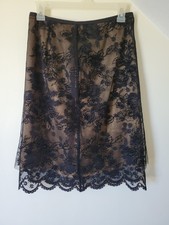 VTG 90's Black Lace Layered Skirt Glam Goth Sophisticated Formal