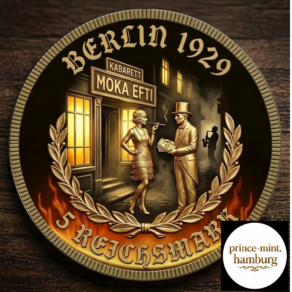 5 Reichsmark „Moka Efti“ – Gedenkprägung Berlin 1929 (Limitierte Edition)