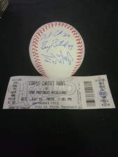 Chia-Jen Lo, Jordan Lyles, JR Towles, David Cook , Barry Butera Signed Baseball.