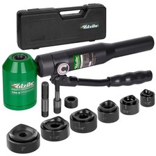 Hydraulic Knockout Hole Punch Driver Kit 1/2 to 2 inch Electrical Conduit Hol...