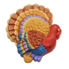 Thanksgiving Turkey Brooch Pin C-Clasp Vintage Hallmark Card Inc 1.75 In #4