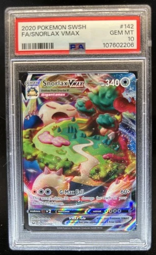 2020 Pokemon SWSH Snorlax Holo #142/202 PSA 10 GEM MINT