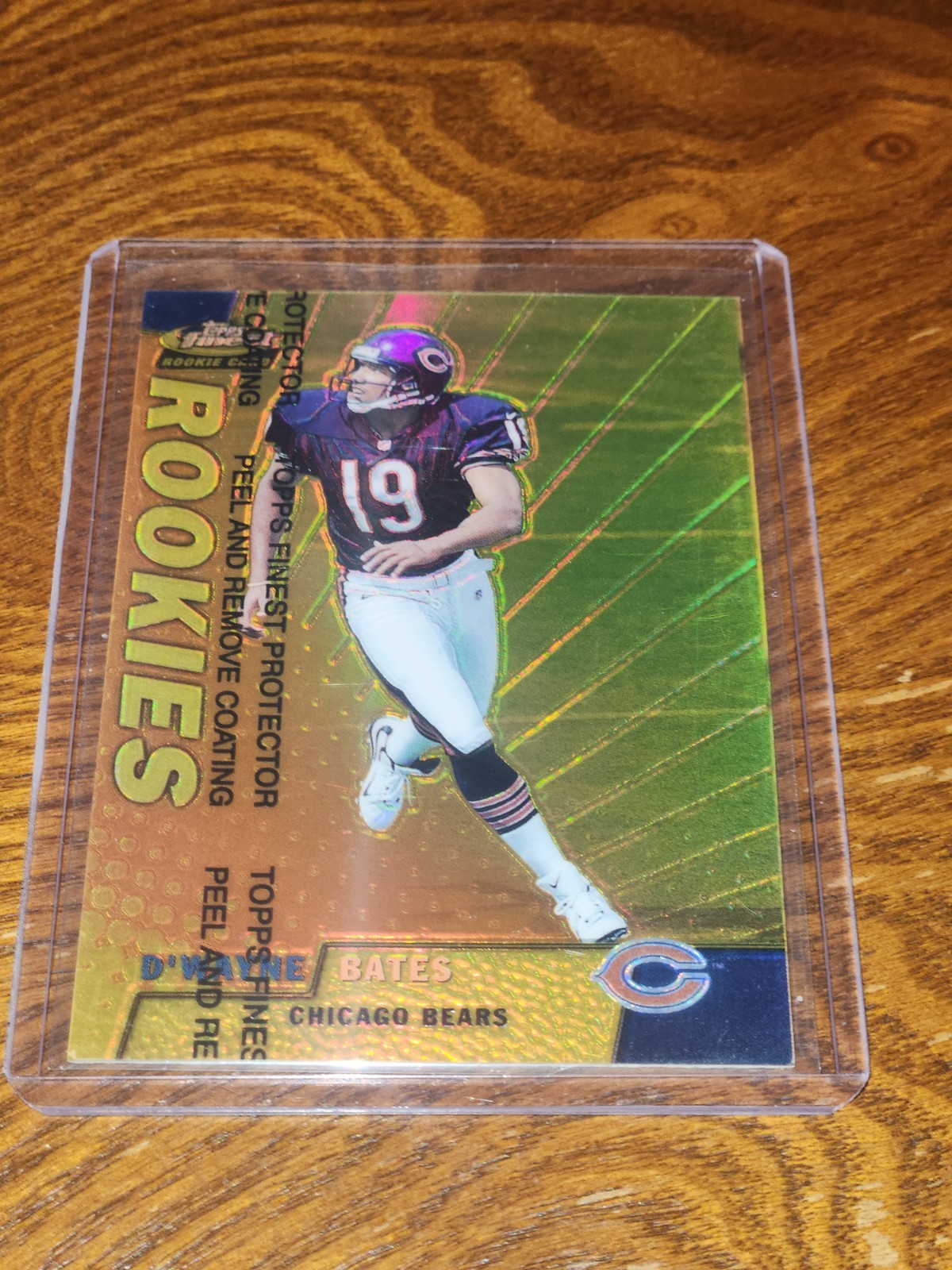 1999 Topps Finest D'Wayne Bates Gold Refractor RC SP W/Coating #174 Bears RARE