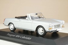 Maxichamps 1/43 Peugeot 404 Cabriolet 1962 Silver Classic Car Diecast 940112930